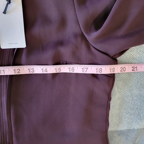 NWT REISS Dress Burgandy Cocktail Dress Daze Chain Detail Party Size 8 - Picture 15 of 16